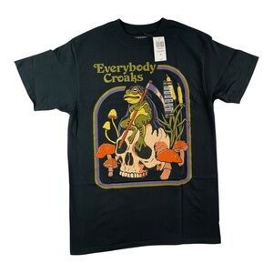 Spencer’s•Everybody Croaks by Steven Rhodes Green Tie-Dye T-shirt SIZE M UNISEX